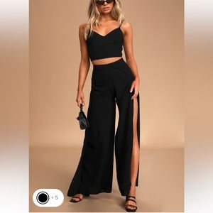 LULUS Black Two Piece Set NWT